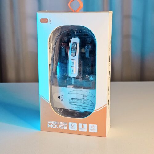 GearUP WM30 Transparent Crystal 2.4G + Bluetooth Magnetic Wireless Mouse- Gray Color