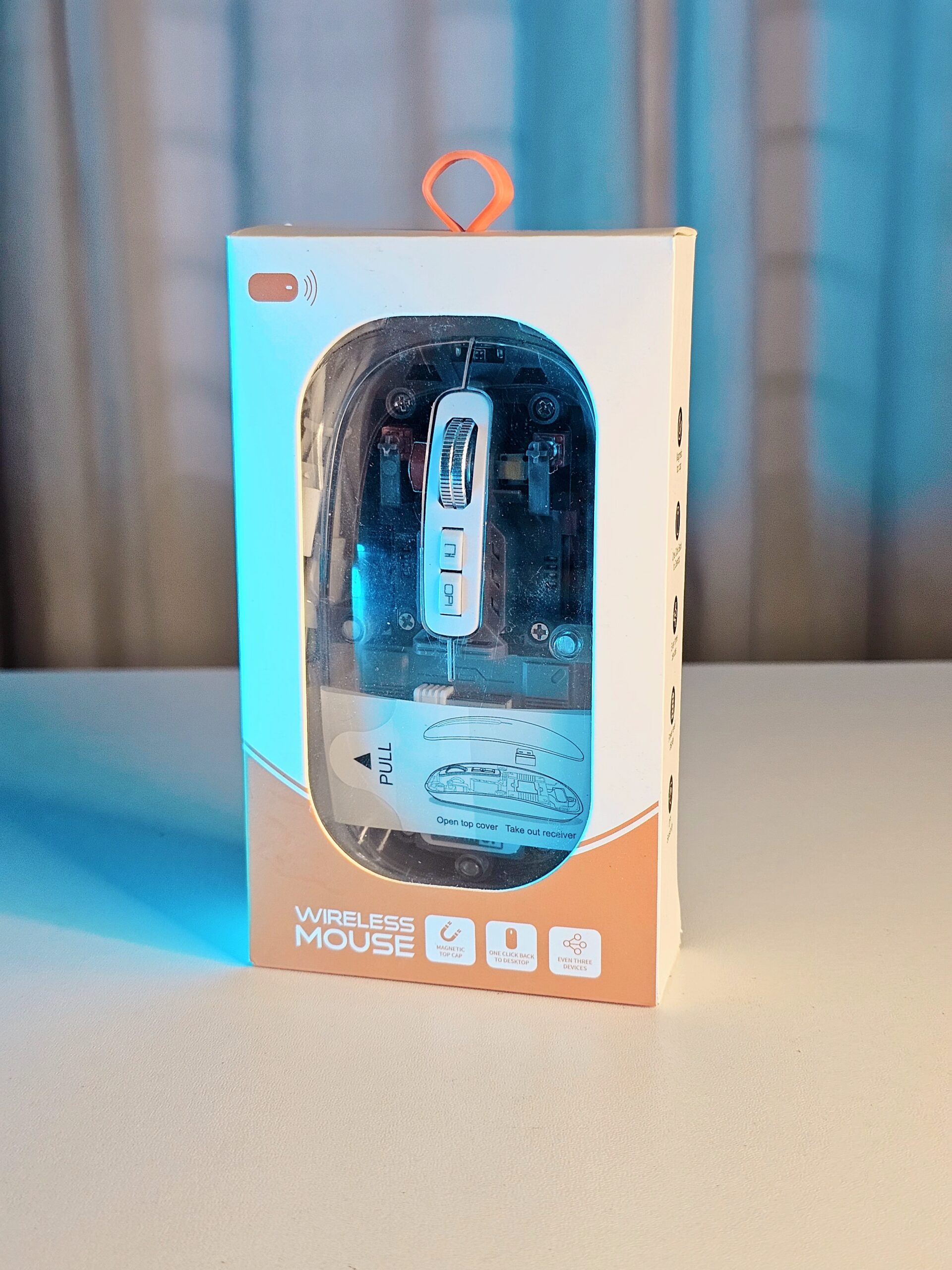 GearUP WM30 Transparent Crystal 2.4G + Bluetooth Magnetic Wireless Mouse- Gray Color